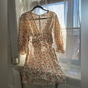 Reformation Floral Print Mini Dress